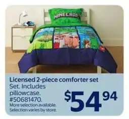 Walmart Licensed 2-piece comforter set offer