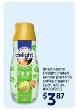 Walmart International Delight limited edition pistachio coffee creamer offer