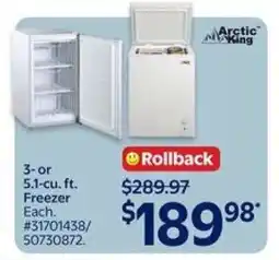 Walmart Arctic King Freezer offer