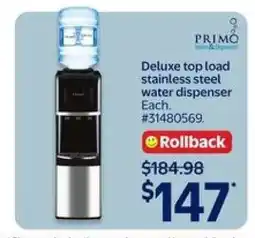 Walmart Deluxe top-load stainless steel water dispenser offer