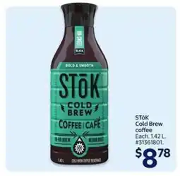 Walmart Stok Cold Brew Coffee offer