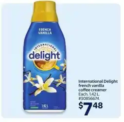 Walmart International Delight French Vanilla Coffee Creamer offer