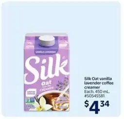 Walmart Silk Oat vanilla lavender coffee creamer offer