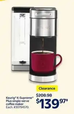 Walmart Keurig K-Supreme Plus Single-Serve Coffee Maker offer