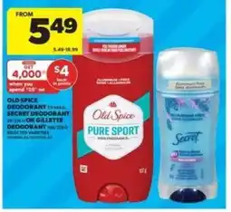 Real Canadian Superstore Old Spice, Secret, or Gillette Deodorant offer
