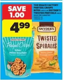 Real Canadian Superstore The Snack Factory Pretzel Crisps Bites or Snyder's Twisted Pretzels offer