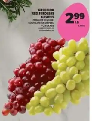 Real Canadian Superstore GREEN or RED SEEDLESS GRAPES offer