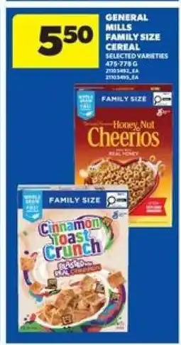 Real Canadian Superstore GENERAL MILLS FAMILY SIZE CEREAL offer