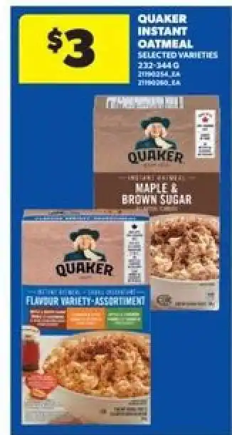 Real Canadian Superstore Quaker Instant Oatmeal offer