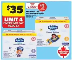 Real Canadian Superstore Royale Ultra Value Box Diapers offer