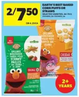 Real Canadian Superstore Earth's Best Baked Corn Puffs or Straws offer