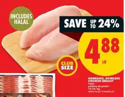 No Frills BONELESS SKINLESS CHICKEN BREAST offer