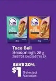 Real Canadian Superstore Taco Bell Seasonings offer