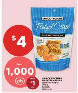 No Frills Snack Factory Pretzel Crisps offer