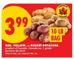 No Frills RED, YELLOW, or RUSSET POTATOES offer
