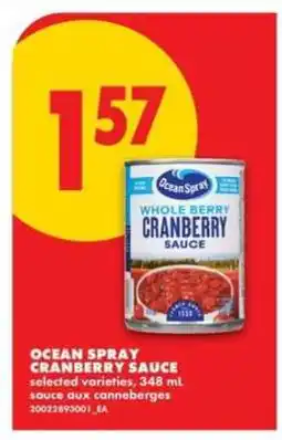No Frills Ocean Spray Cranberry Sauce offer