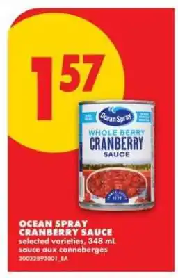 No Frills Ocean Spray Cranberry Sauce offer