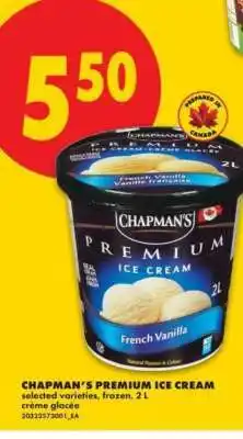 No Frills CHAPMAN'S Premium Ice Cream offer