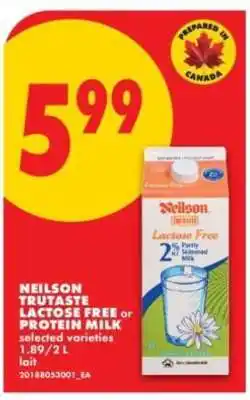 No Frills Neilson Trutaste Lactose Free or Protein Milk offer