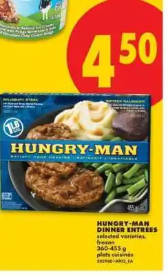 No Frills HUNGRY-MAN DINNER ENTRÉES offer
