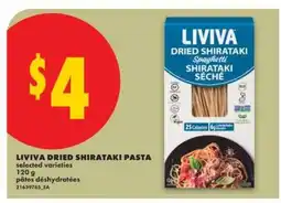 No Frills LIVIVA DRIED SHIRATAKI PASTA offer