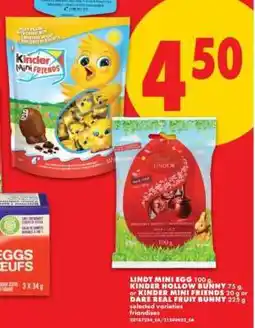 No Frills Lindt Mini Egg, Kinder Hollow Bunny, or Kinder Mini Friends offer