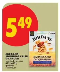 No Frills JORDANS MORNING CRISP GRANOLA offer