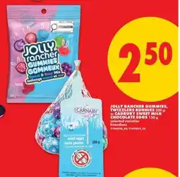 No Frills Jolly Rancher Gummies, Twizzlers Bunnies 200 g or Cadbury Sweet Milk Chocolate Eggs 150 g offer
