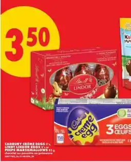 No Frills CADBURY CRÈME EGGS 3's, LINDT LINDOR EGGS 3's or PEEPS MARSHMALLOWS 85 g offer