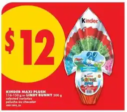 No Frills KINDER MAXI PLUSH offer
