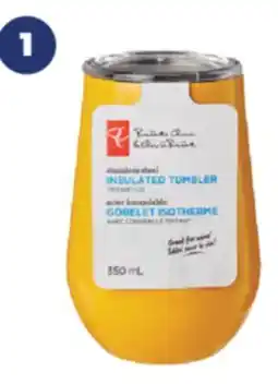 Real Canadian Superstore PC MANGO STAINLESS STEEL STEMLESS TUMBLER offer