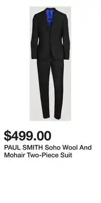 Holt Renfrew PAUL SMITH Soho Wool And Mohair Two-Piece Suit offer