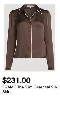 Holt Renfrew FRAME The Slim Essential Silk Shirt offer