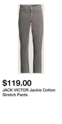 Holt Renfrew JACK VICTOR Jackie Cotton Stretch Pants offer