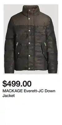 Holt Renfrew MACKAGE Everett-JC Down Jacket offer