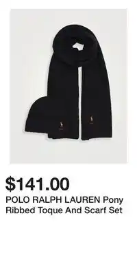 Holt Renfrew POLO RALPH LAUREN Pony Ribbed Toque And Scarf Set offer