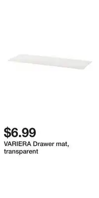 IKEA VARIERA Drawer mat, transparent offer