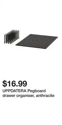 IKEA UPPDATERA Pegboard drawer organiser, anthracite offer