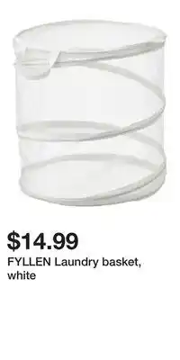 IKEA FYLLEN Laundry basket, white offer