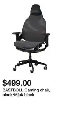 IKEA BÄSTBOLL Gaming chair, black/Mjuk black offer