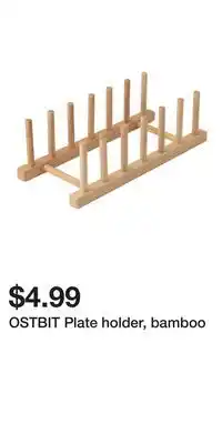 IKEA OSTBIT Plate holder, bamboo offer