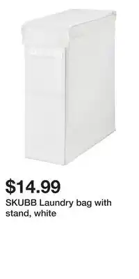 IKEA SKUBB Laundry bag with stand, white offer