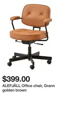 IKEA ALEFJÄLL Office chair, Grann golden brown offer