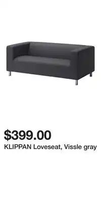 IKEA KLIPPAN Loveseat, Vissle gray offer