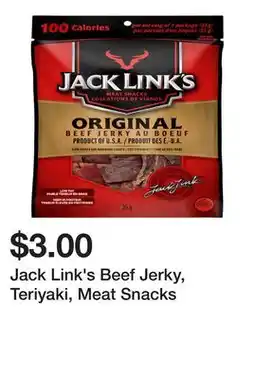 Dollarama Jack Link's Beef Jerky, Teriyaki, Meat Snacks offer