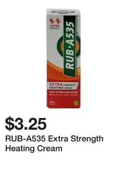 Dollarama RUB-A535 Extra Strength Heating Cream offer