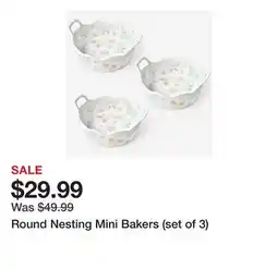 TSC Stores Round Nesting Mini Bakers (set of 3) offer