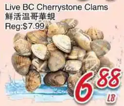 Foody Mart Live BC Cherrystone Clams offer