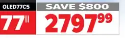 2001 Audio Video OLED77C5PUA - 77 OLED 4K ALPHA 9 HDR PANEL offer