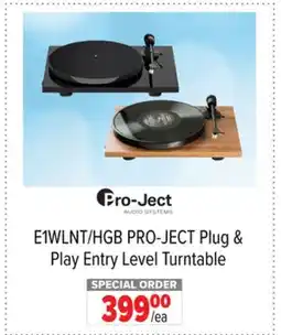 2001 Audio Video E1WLNT/HGB PRO-JECT Plug & - Play Entry Level Turntable offer